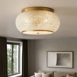 Plafoniere Moderne-Ideal Lux Pasha' pl14 plafoniera oro classica