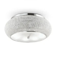 Plafoniere Moderne-Ideal Lux Pasha' pl14 plafoniera per camera da letto cristallo molato