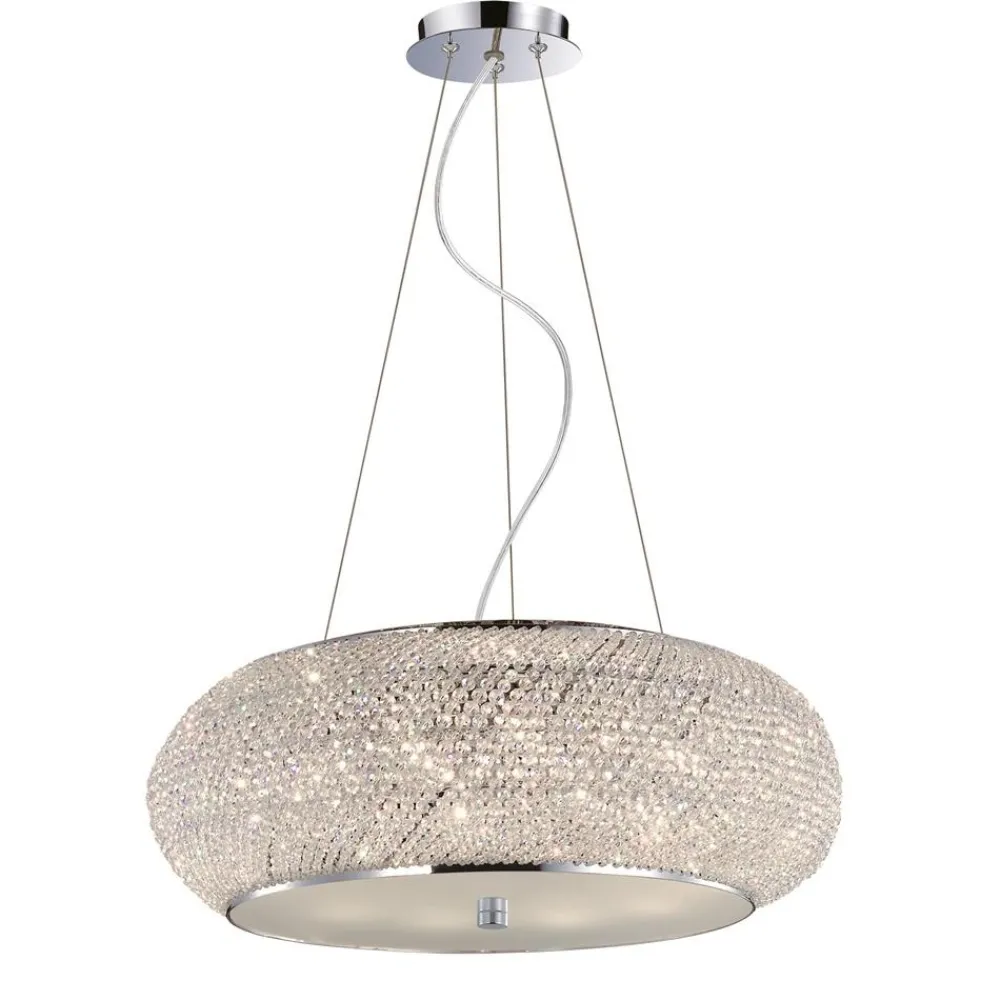 Lampadari Moderni-Ideal Lux Pasha' sp10 lampadario di cristallo design micro sfere