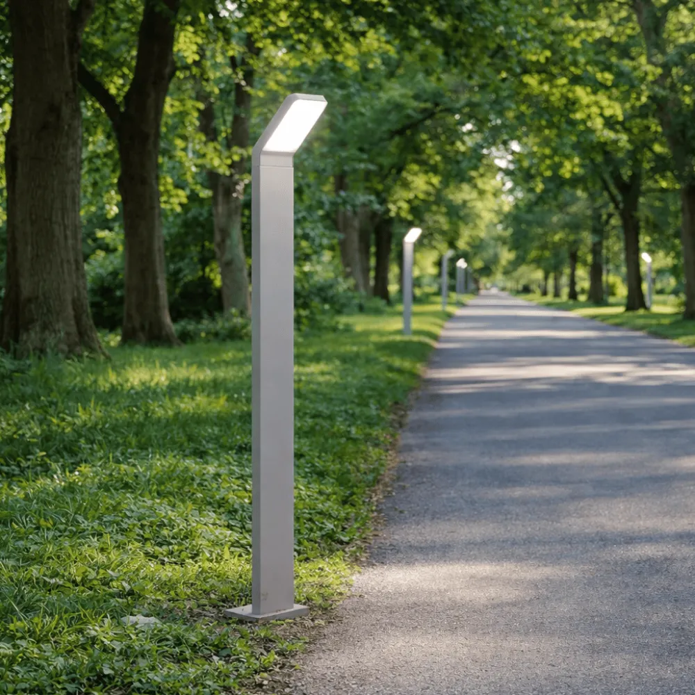 Lampioni Da Giardino-Perenz Illuminazione Path peren lampione da esterno ip65 grigio cemento led 3000k h90 cm