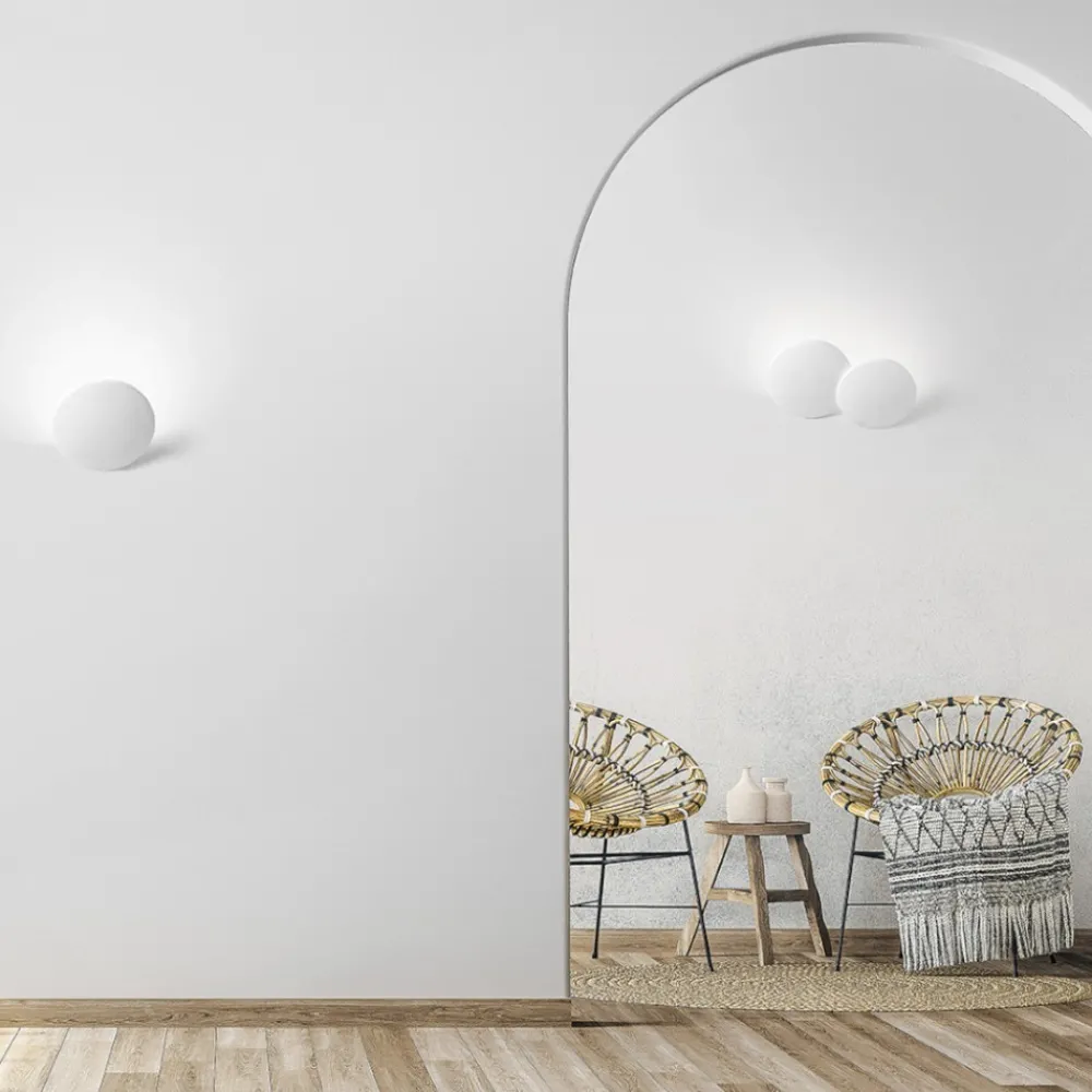 Applique Da Parete-Sforzin Illuminazione Patra sforzin applique di gesso bianco design moderno