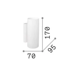 Applique Da Parete-Ideal Lux Paul ap2 round applique bianca da parete