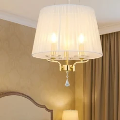 Lampadario Camera Da Letto-Ideal Lux Pegaso sp3 lampadario stanza da letto ottone