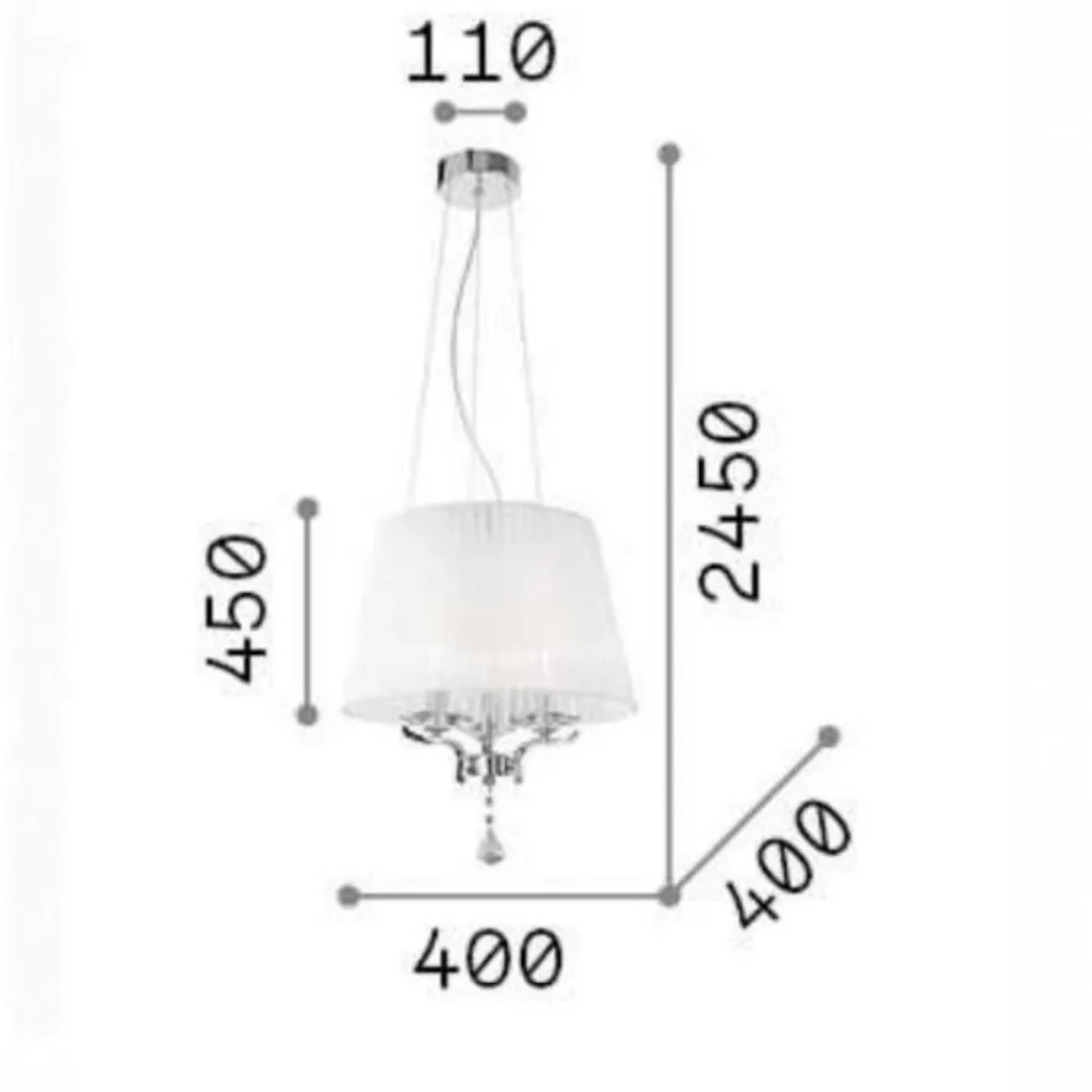 Lampadario Camera Da Letto-Ideal Lux Pegaso sp3 lampadario stanza da letto ottone