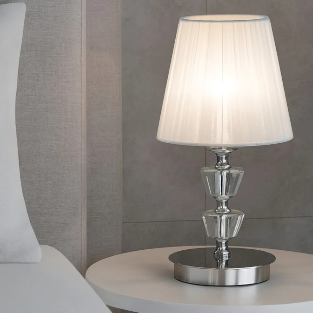 Abat Jour-Ideal Lux Pegaso tl1 small lampada da comodino a camera da letto cromo