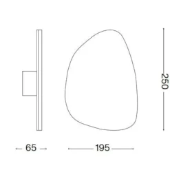 Applique Da Parete-Ideal Lux Peggy ap 17w applique design led 17w 3000k