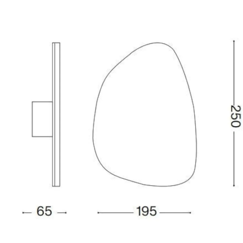 Applique Da Parete-Ideal Lux Peggy ap 17w applique design led 17w 3000k