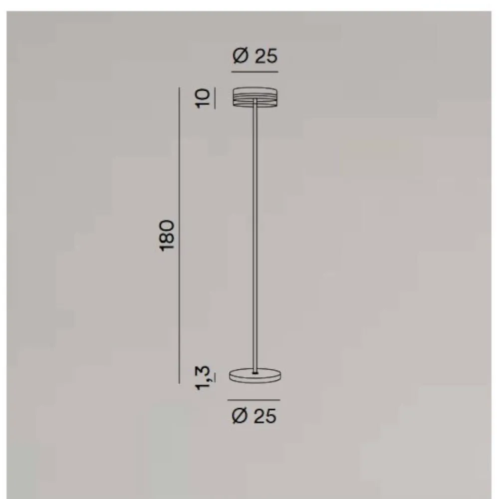 Lampade Da Terra-Perenz Illuminazione Perenz aere lampada da terra moderna bianco opaco led 20w 3000k