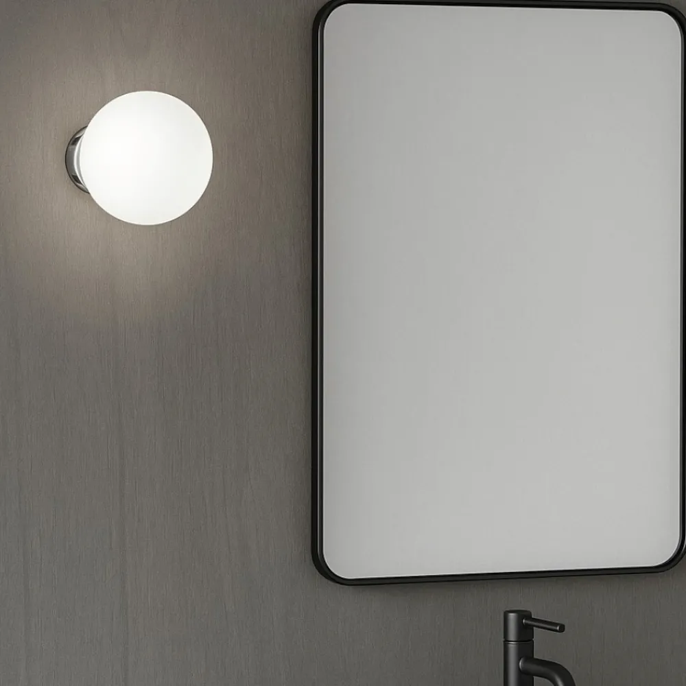 Applique Da Bagno-Perenz Illuminazione Perenz applique grape cromo da bagno sfera vetro moderna