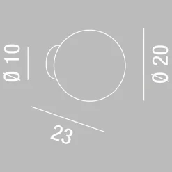 Applique Da Bagno-Perenz Illuminazione Perenz applique grape cromo da bagno sfera vetro moderna