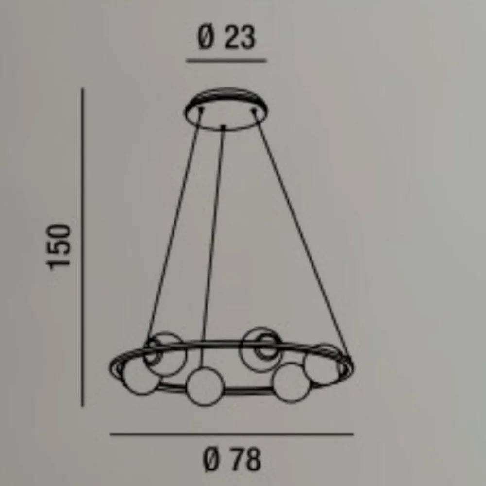 Lampadari Moderni-Perenz Illuminazione Perenz ball lampadario moderno bianco ottone per soggiorno