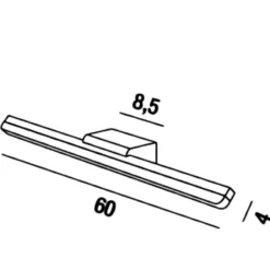 Applique Da Bagno-Perenz Illuminazione Perenz bold applique cromo specchio da bagno led 14w 4000k