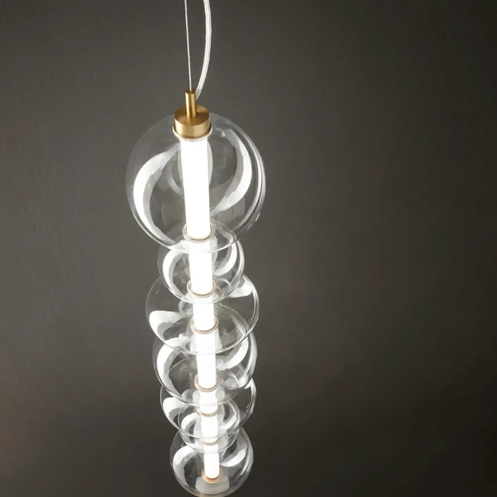 Lampadari Moderni-Perenz Illuminazione Perenz bubble lampadario oro sfere vetro per soggiorno