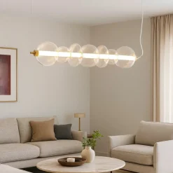 Lampadari Moderni-Perenz Illuminazione Perenz bubble lampadario oro sfere vetro per soggiorno
