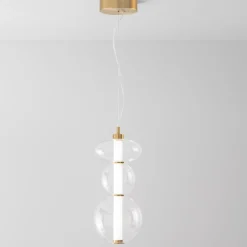 Lampade A Sospensione-Perenz Illuminazione Perenz bubbles oro lampada a sospensione in vetro led 24w 3000k