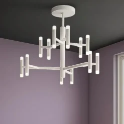 Lampadari Moderni-Perenz Illuminazione Perenz candles lampadario bianco led 3000k design