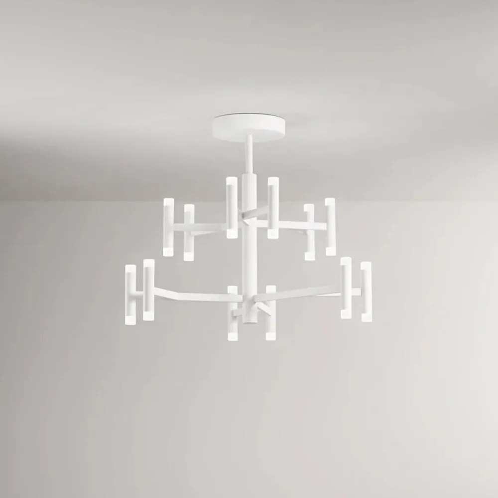 Lampadari Moderni-Perenz Illuminazione Perenz candles lampadario bianco led 3000k design