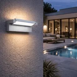 Applique Da Esterno-Perenz Illuminazione Perenz display applique per esterno ip65 orientabile led 36w cct grigio cemento