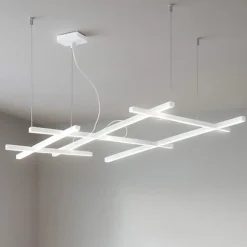 Lampadari Moderni-Perenz Illuminazione lampadario net bianco moderno led 50w cct per soggiorno