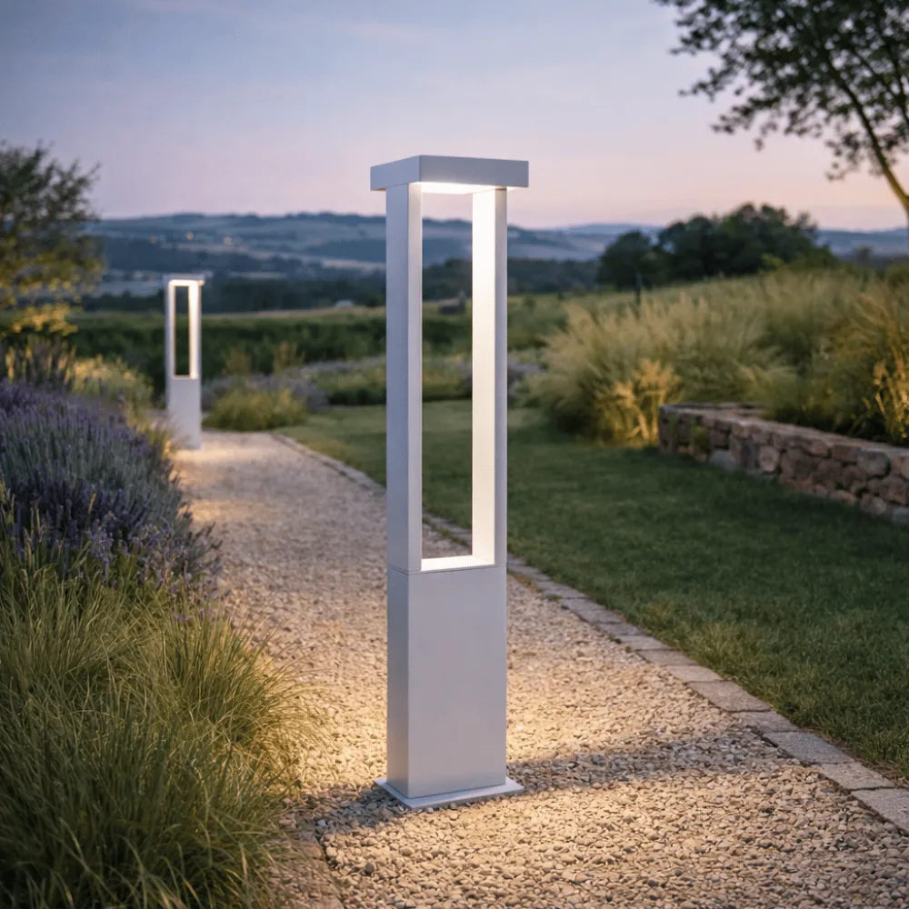 Lampioni Da Giardino-Perenz Illuminazione Perenz kapp lampione da esterno giardino grigio cemento led 3000k ip65