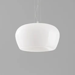 Lampadari Cucina-Perenz Illuminazione Perenz kave lampadario led 3000k vetro bianco per sala da pranzo