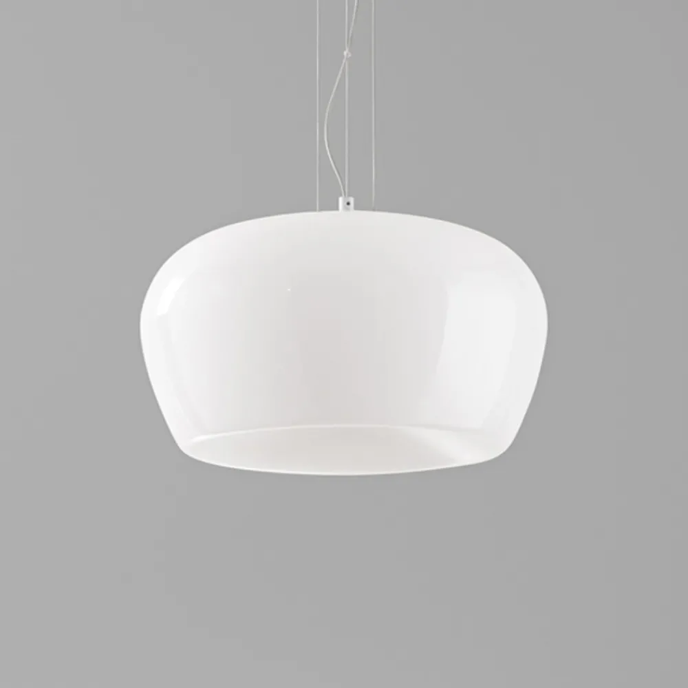 Lampadari Cucina-Perenz Illuminazione Perenz kave lampadario led 3000k vetro bianco per sala da pranzo