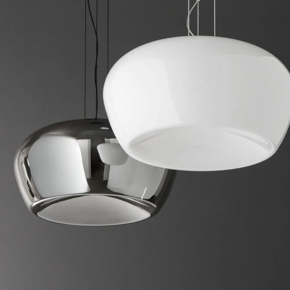 Lampadari Cucina-Perenz Illuminazione Perenz kave lampadario led 3000k vetro bianco per sala da pranzo