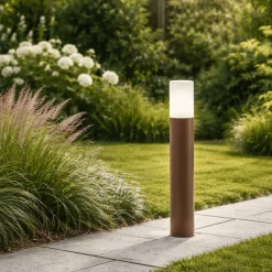 Lampioni Da Giardino-Perenz Illuminazione Perenz lampo lampione da giardino corten h60 cm e27