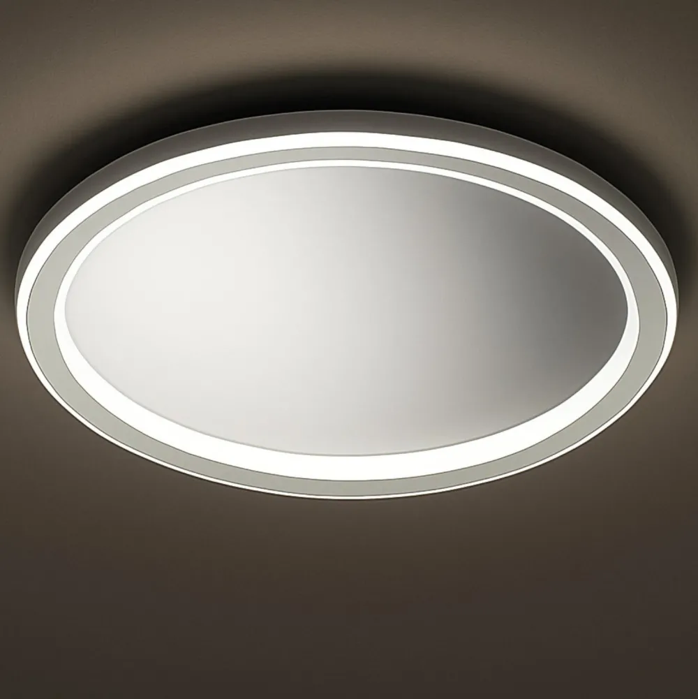 Plafoniere Moderne-Perenz Illuminazione Perenz miro plafoniera tonda led 38w 3000k grigio titanio