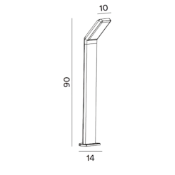 Lampioni Da Giardino-Perenz Illuminazione Perenz path lampione da esterno per vialetto antracite led 3000k ip65