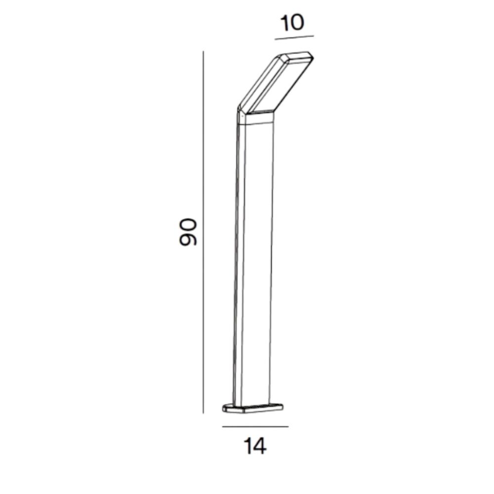 Lampioni Da Giardino-Perenz Illuminazione Perenz path lampione da esterno per vialetto antracite led 3000k ip65