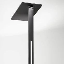 Lampade Da Terra-Perenz Illuminazione Perenz quadra piantana moderna nera orientabile led cct dimmerabile