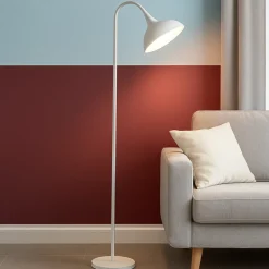 Lampade Da Terra-Perenz Illuminazione Perenz swan lampada da terra bianca contemporanea