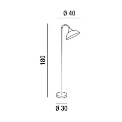 Lampade Da Terra-Perenz Illuminazione Perenz swan lampada da terra bianca contemporanea