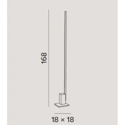 Lampade Da Terra-Perenz Illuminazione Perenz syncro lampada da terra piantana bianca led 3000k 4000k 6000k