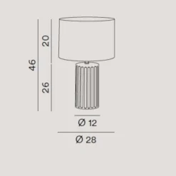 Lampade Da Tavolo-Perenz Illuminazione Perenz tribale lampada da tavolo arancione opaco paralume