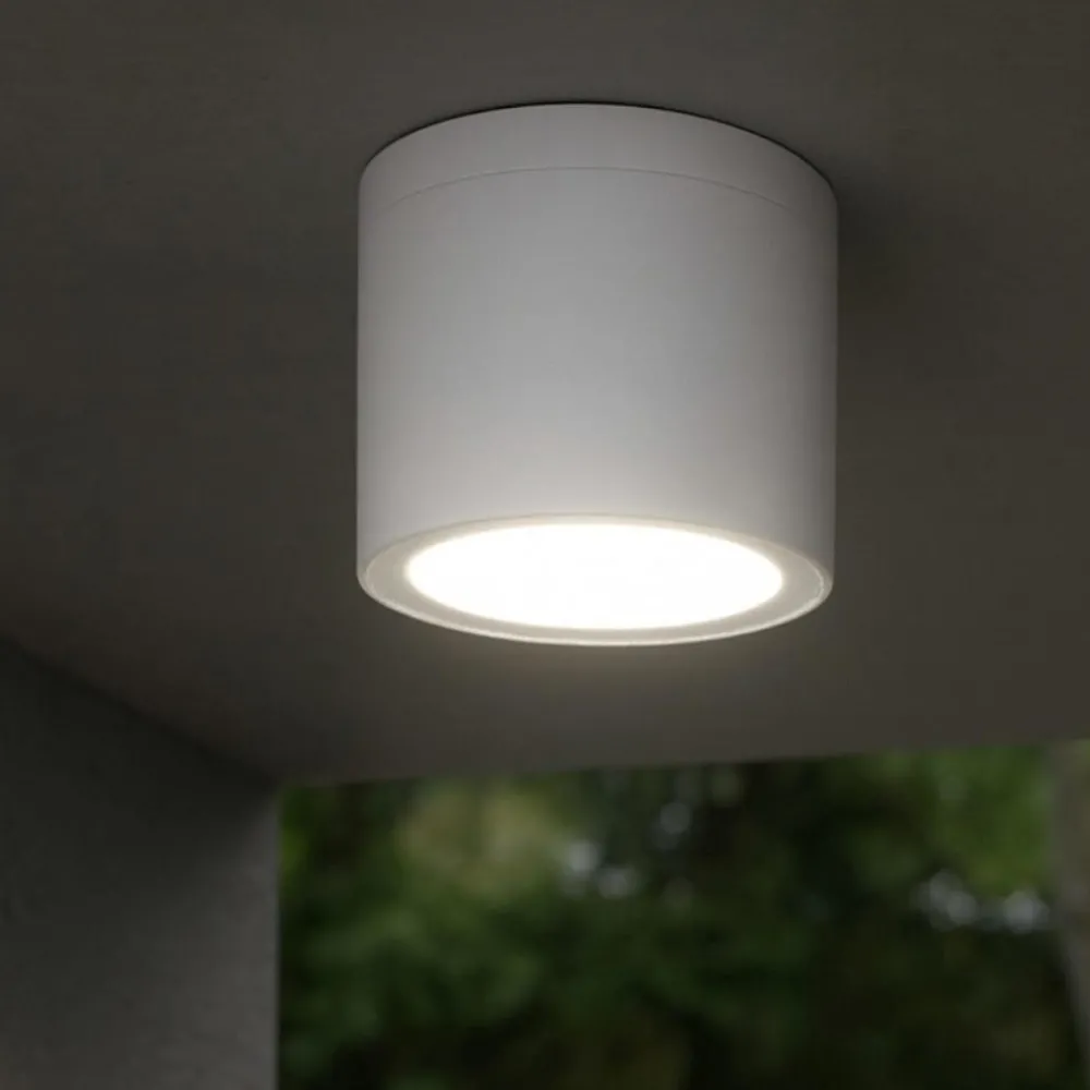 Plafoniere Da Esterno-Perenz Illuminazione Perenz up plafoniera da soffitto per esterno bianco ip65 gx53 tondo