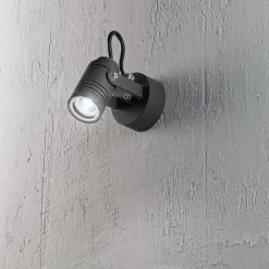 Faretti Da Esterno-Perenz Illuminazione Perenz walker faretto da esterno gu10 antracite da parete orientabile ip54