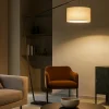 Lampade Da Terra-Perenz Illuminazione Perenz zoe piantana marrone bronzo e piedistallo marmo nero