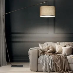 Lampade Da Terra-Perenz Illuminazione Perenz zoe piantana marrone bronzo e piedistallo marmo nero