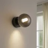 Applique Da Parete-Ideal Lux Perlage ap1 applique moderna nero vetro fume