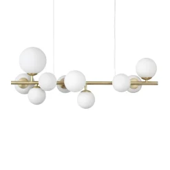 Lampadari Moderni-Ideal Lux Perlage sp10 lampadario ottone per soggiorno