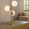 Lampade Da Tavolo-Ideal Lux Perlage tl3 lampada da tavolo ottone stile contemporaneo