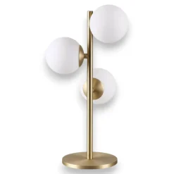 Lampade Da Tavolo-Ideal Lux Perlage tl3 lampada da tavolo ottone stile contemporaneo
