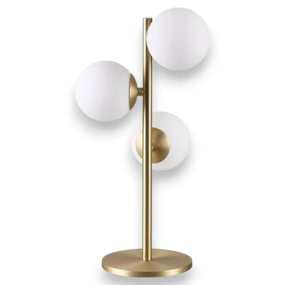 Lampade Da Tavolo-Ideal Lux Perlage tl3 lampada da tavolo ottone stile contemporaneo