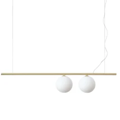 Lampadari Moderni-Ideal Lux Perline sp2 lampadario dorato design ottone