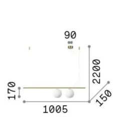 Lampadari Moderni-Ideal Lux Perline sp2 lampadario dorato design ottone