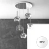 Lampadari Moderni-Top Light Personalizzazione lampadario moderno per soggiorno vetri pendenti a grappolo base bianca
