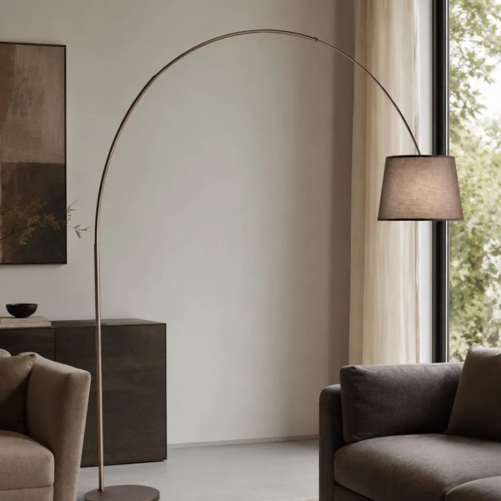 Lampade Da Terra-Perenz Illuminazione Piantana ad arco lampada marrone arche