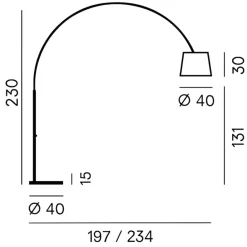 Lampade Da Terra-Perenz Illuminazione Piantana ad arco lampada marrone arche